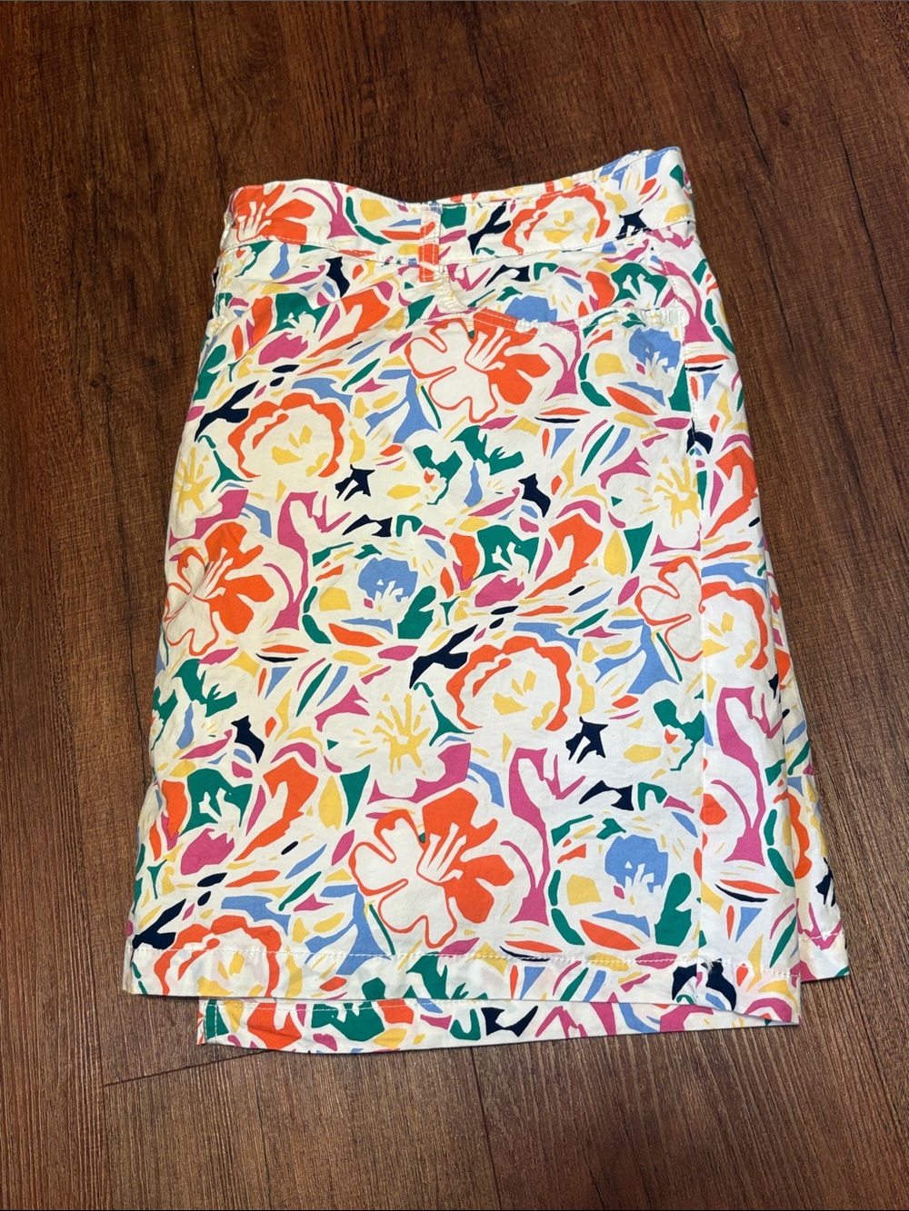 St. John's Bay Bright Floral A-Line Skort size 22W waist 23 1/2 inches L 19